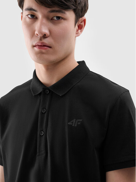 4F 4F Polo 4FWMM00TPTSM367-20S Czarny Regular Fit
