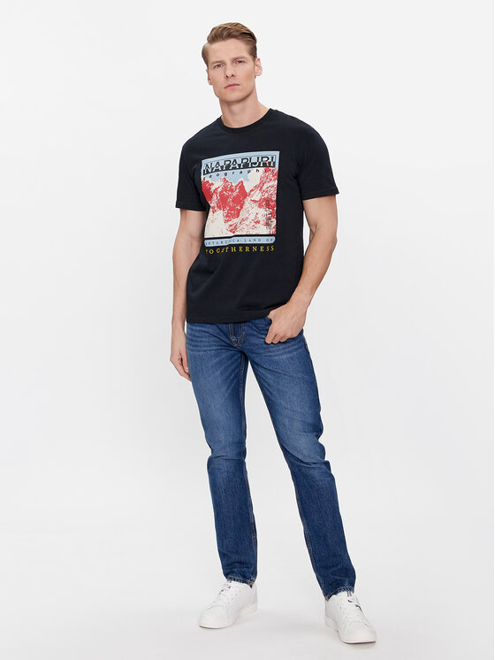 Napapijri Napapijri T-Shirt Forsteri NP0A4HM6 Schwarz Regular Fit
