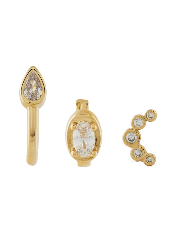 Aldo Set 3 párov náušníc Dellaa 13868633 Zlatá
