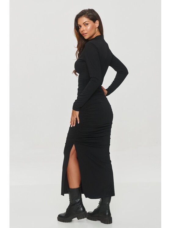 Makadamia Makadamia Sukienka wieczorowa M841 Czarny Shaped Fit
