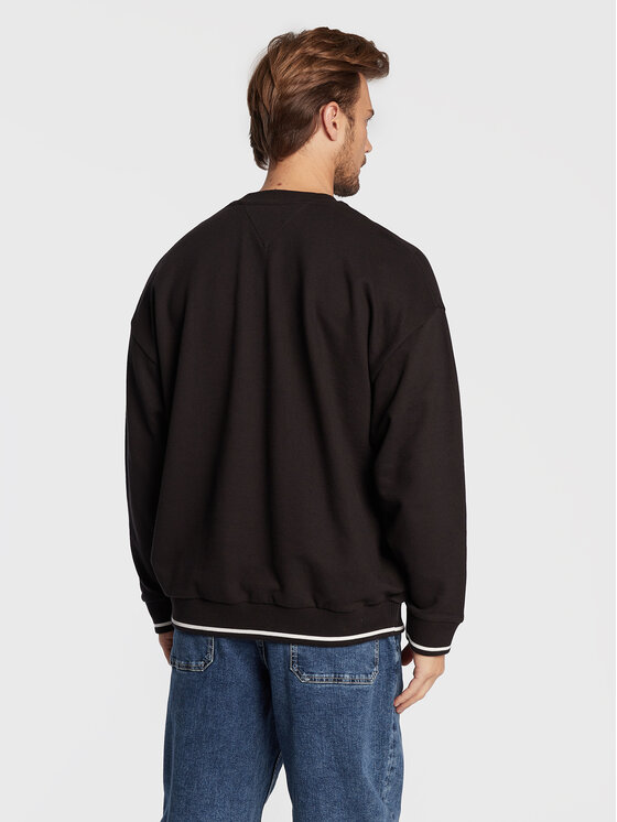 Tommy Jeans Tommy Jeans Μπλούζα Skater Prep Logo Crew DM0DM15024 Μαύρο Relaxed Fit