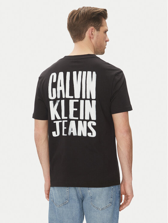 Calvin Klein Jeans Calvin Klein Jeans Tricou Painted J30J327523 Negru Regular Fit