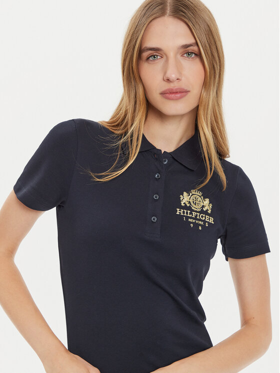 Tommy Hilfiger Tommy Hilfiger Polo WW0WW43609 Blu scuro Slim Fit
