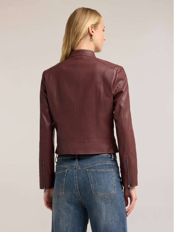 Motivi Motivi Kurtka z imitacji skóry R024Q001159N022 Brązowy Slim Fit