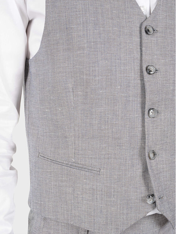 Evenemen Evenemen Kamizelka OVO Szary Slim Fit