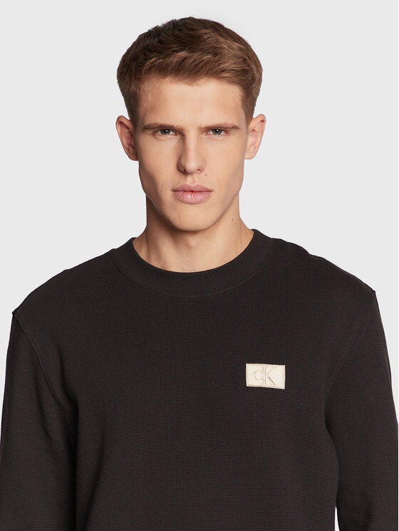 Calvin Klein Jeans Calvin Klein Jeans Sweter J30J321704 Czarny Relaxed Fit