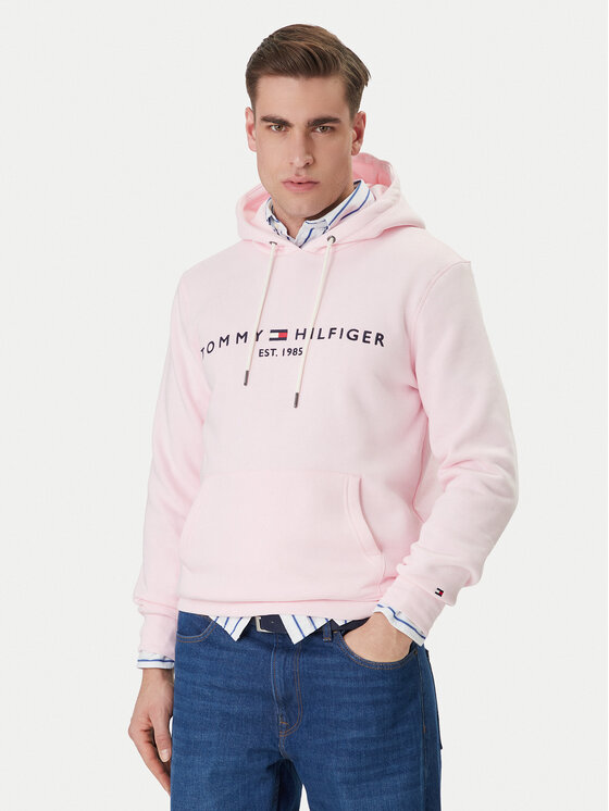 Tommy Hilfiger Bluză Logo MW0MW11599 Roz Regular Fit