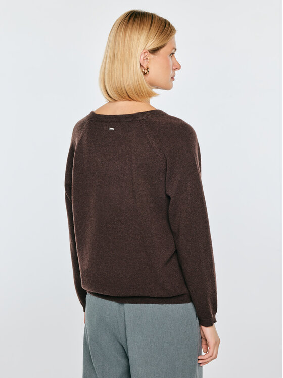 BIG STAR BIG STAR Sweter FELICJA Brązowy Comfort Fit