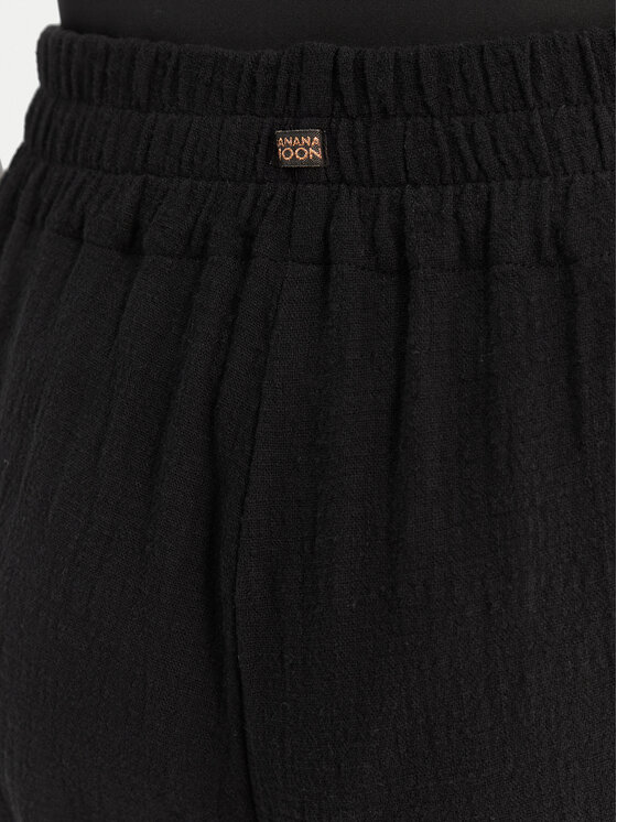 Banana Moon Banana Moon Pantaloni din material Stefa Cameron MWW01 Negru Regular Fit
