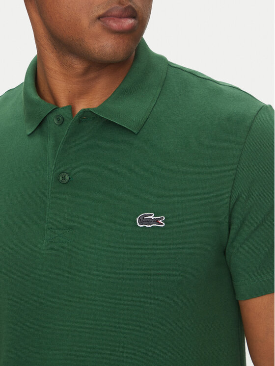 Lacoste Lacoste Тениска с яка и копчета DH5522 Зелен Regular Fit