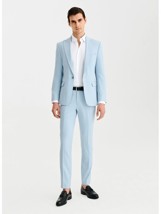 Pako Lorente Pako Lorente Spodnie garniturowe P25SF-6G-027 Niebieski Slim Fit