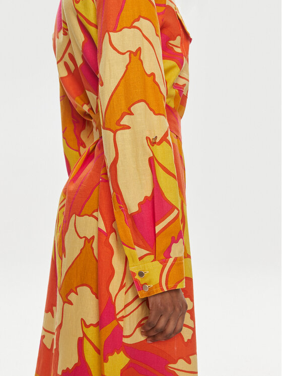 Joseph Ribkoff Joseph Ribkoff Rochie tip cămașă 242912 Portocaliu Regular Fit