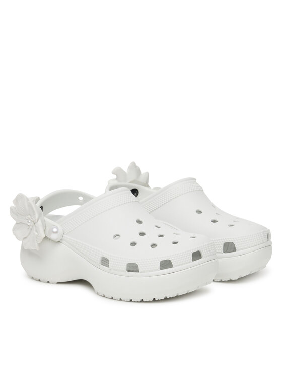 Crocs Crocs Şlapi Classic Bouquet Platform Clog 211292 Alb