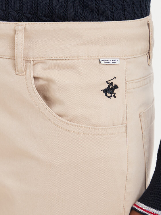 Beverly Hills Polo Club Beverly Hills Polo Club Chino kalhoty P-SS26W-T586585 Béžová Slim Fit