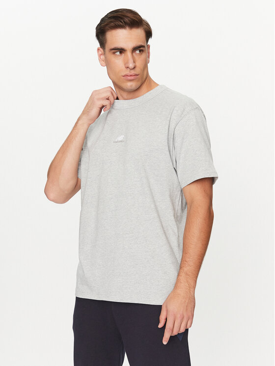 New Balance Tricou Athletics Remastered Graphic Cotton Jersey Short Sleeve T-shirt MT31504 Gri Regular Fit