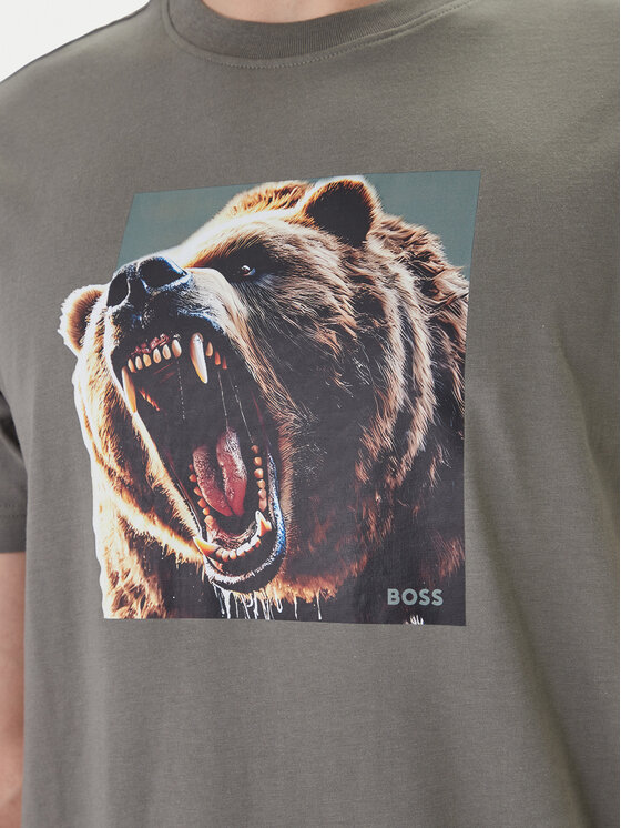 BOSS BOSS T-Shirt Dobermann 50558965 Szary Regular Fit