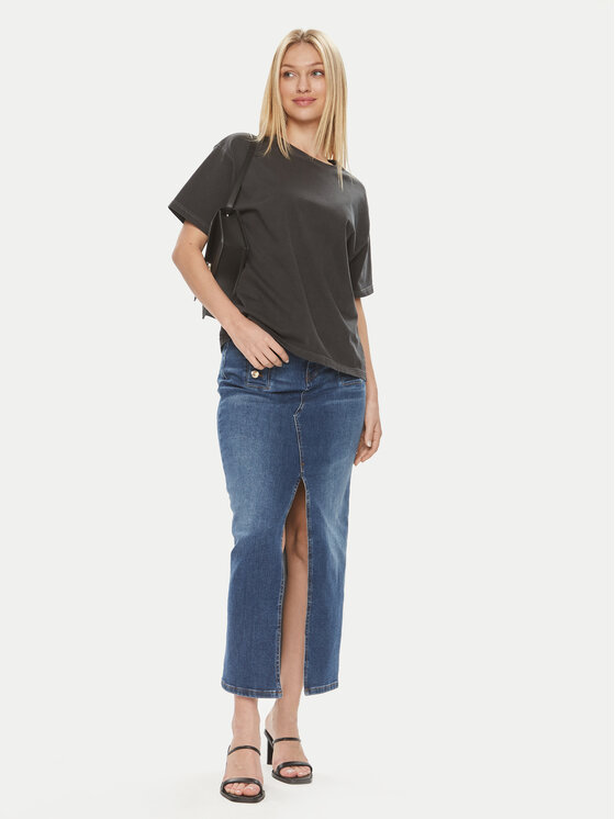 ViCOLO ViCOLO Farmer szoknya DB5056 Kék Regular Fit
