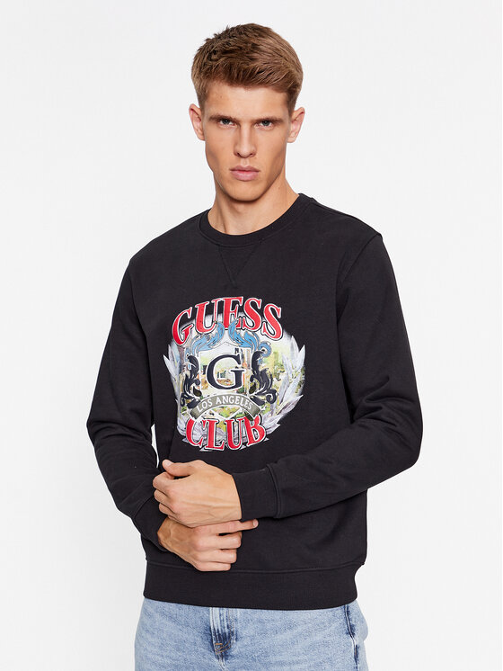 Guess Guess Mikina M3BQ33 KBY51 Čierna Regular Fit