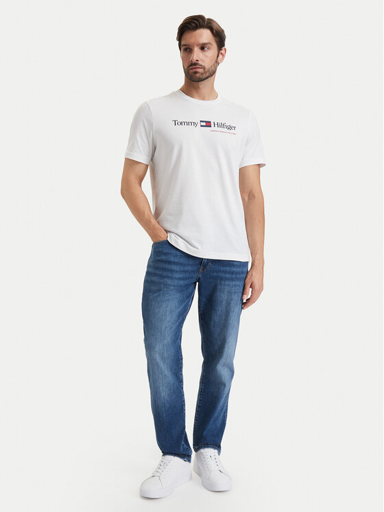 Tommy Hilfiger Tommy Hilfiger T-Shirt Brand Love MW0MW44875 Weiß Regular Fit