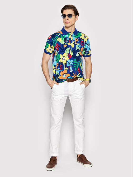 Polo Ralph Lauren Polo 710860339001 Kolorowy Custom Slim Fit