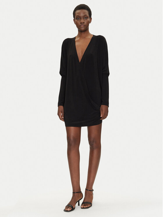 NORMA KAMALI NORMA KAMALI Коктейлна рокля KK4243PLG66001 Черен Regular Fit