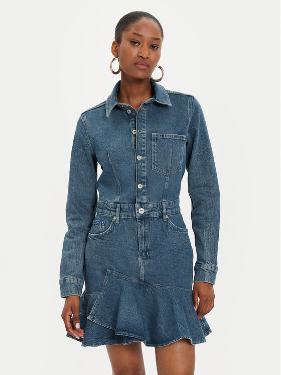 Karl Lagerfeld Jeans Karl Lagerfeld Jeans Rochie de blugi 245J1302 Albastru Slim Fit