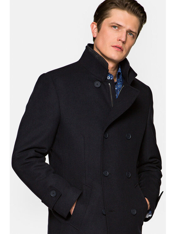 Lancerto Lancerto Płaszcz przejściowy Embrace 3 KU054221000011 Granatowy Regular Fit