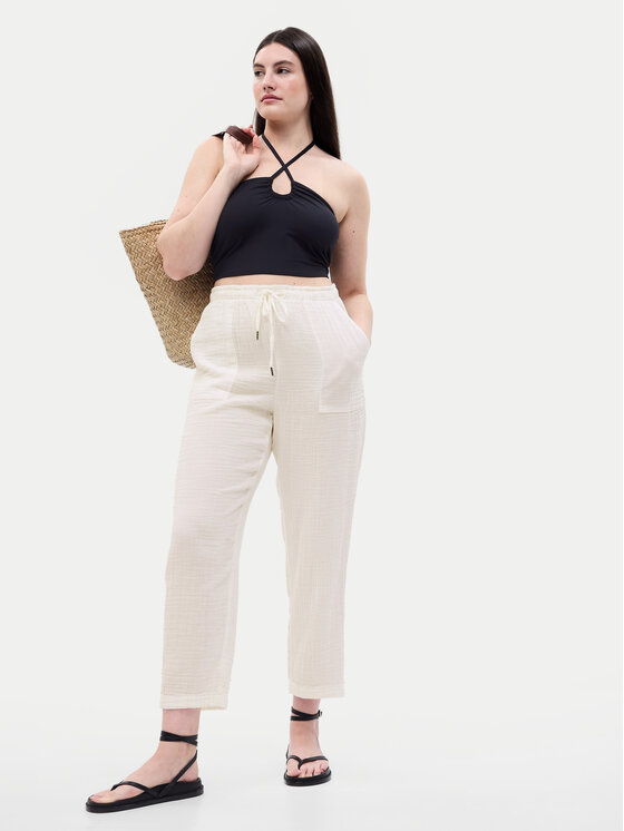 Gap Gap Hlače 541243-02 Bijela Loose Fit