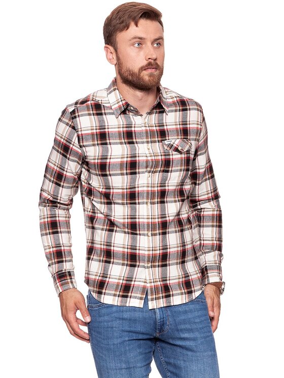 Wrangler Wrangler Camicia 1PKT FLAP SHIRT Beige Regular Fit