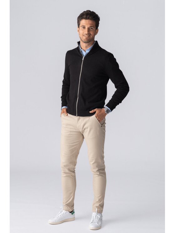 TeeShoppen TeeShoppen Sweter 'Basic Collection' Czarny Regular Fit