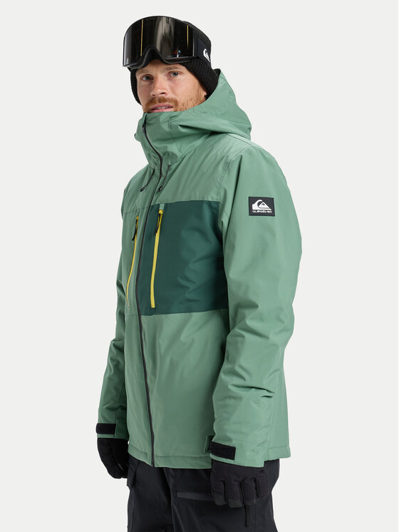 Quiksilver Quiksilver Snieglenčių striukė Sycamore Solid 20K EQYTJ03502 Žalia Modern Fit