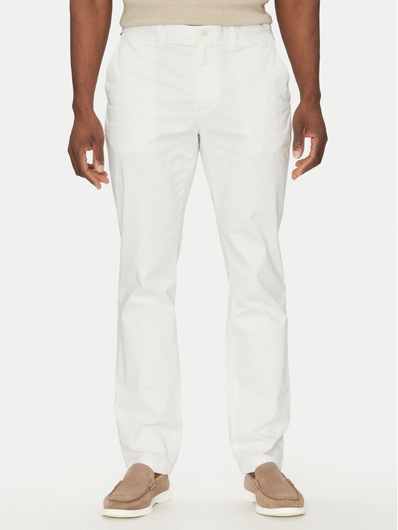 Tommy Hilfiger Chino nohavice Denton MW0MW37873 Biela Slim Fit