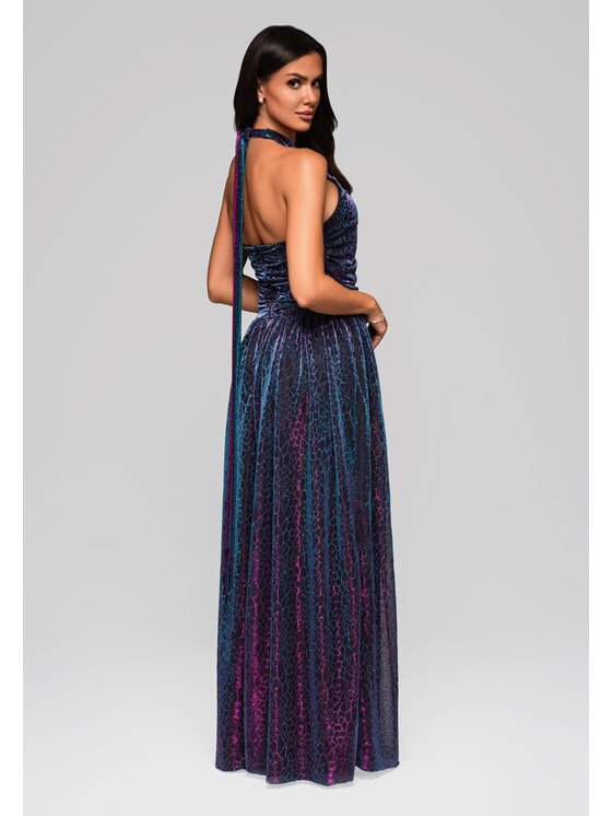 Ombre Ombre Sukienka wieczorowa LA-OM-DLR217 Kolorowy Regular Fit