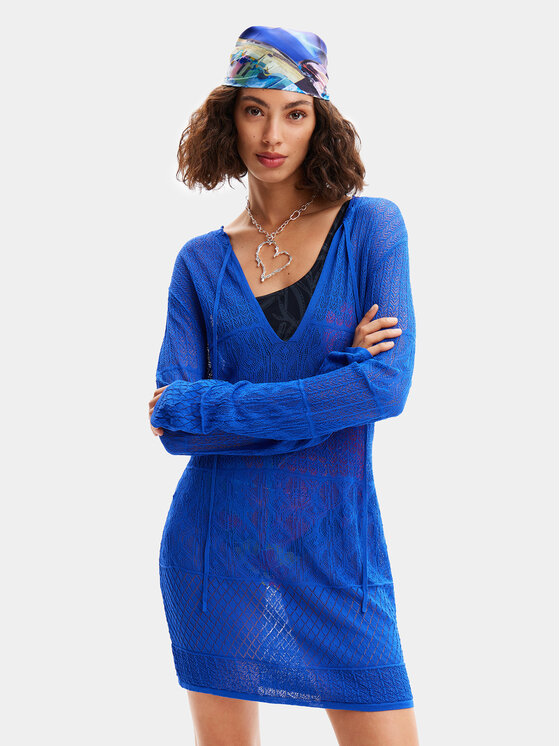 Desigual Vestito da spiaggia El Cairo 24SWMF03 Blu Regular Fit, taglia : S