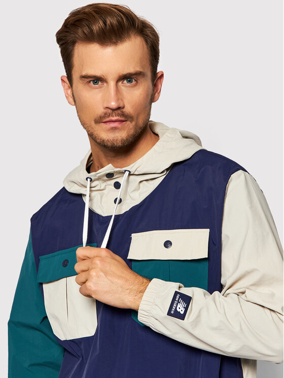 New Balance New Balance Kurtka anorak MJ13551 Granatowy Relaxed Fit