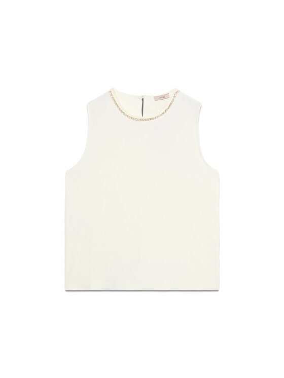 Oltre Oltre Blusa 2459R103016N011 Bianco Regular Fit