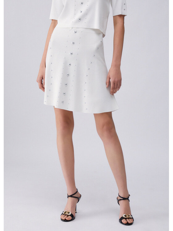 Liu Jo Liu Jo Spódnica mini WA6091MS55N10701 Biały Regular Fit
