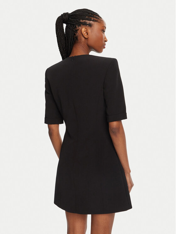 Balmain Balmain Koktel haljina DF1R7330VB00 Crna Regular Fit