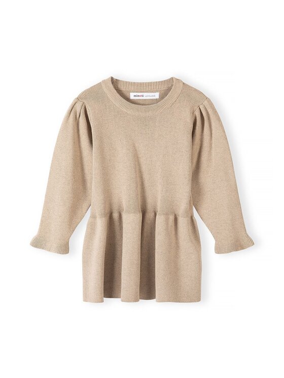 minoti minoti Sukienka dzianinowa 32KNIT106 Beżowy Regular Fit