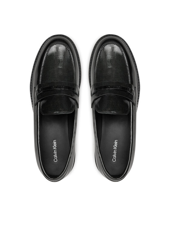 Calvin Klein Calvin Klein Сліпери Loafer W/M Bar Saff Lth HW0HW02076 Чорний