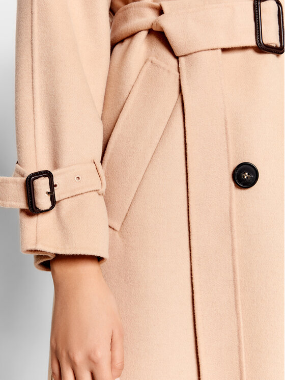 Weekend Max Mara Weekend Max Mara Vilnonis paltas Belgica 50110227 Smėlio Regular Fit