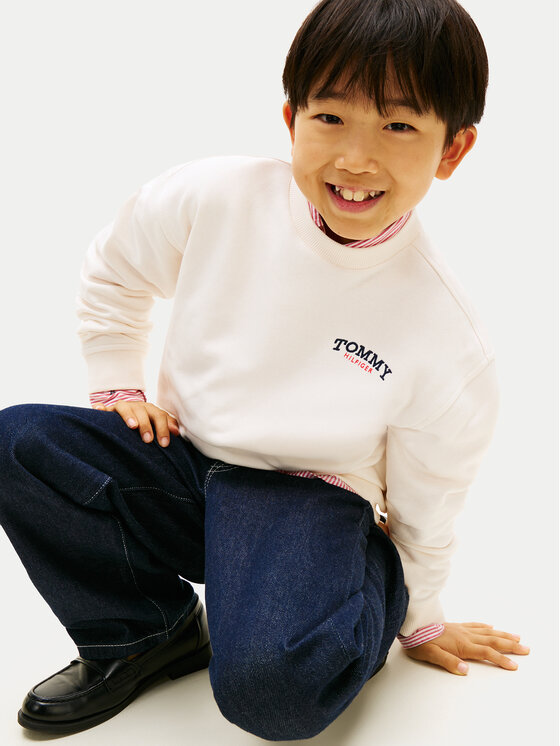 Tommy Hilfiger Tommy Hilfiger Μπλούζα KB0KB10255 Εκρού Regular Fit