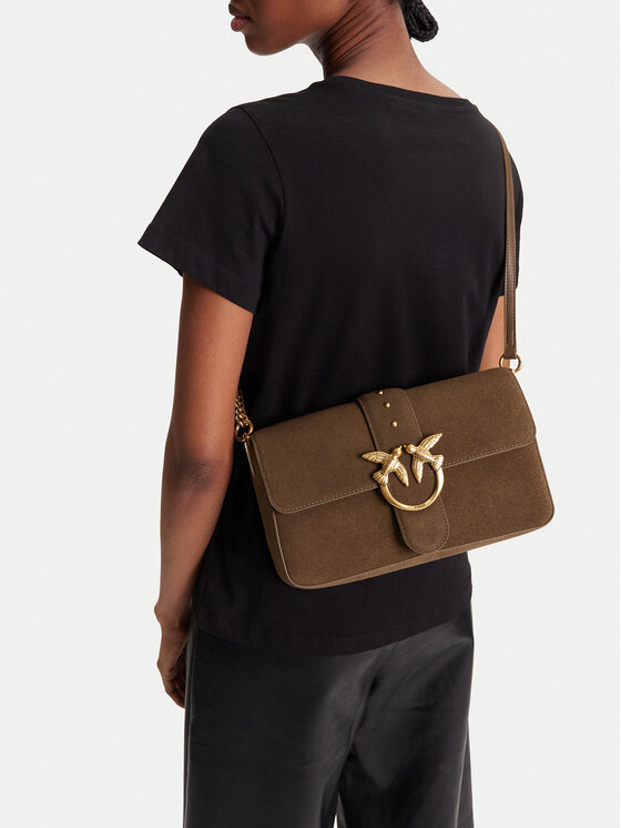 PINKO PINKO Handtasche Love One Classic Slouchy Fl PE 25 PLTT 104524 A2CC Khakifarben