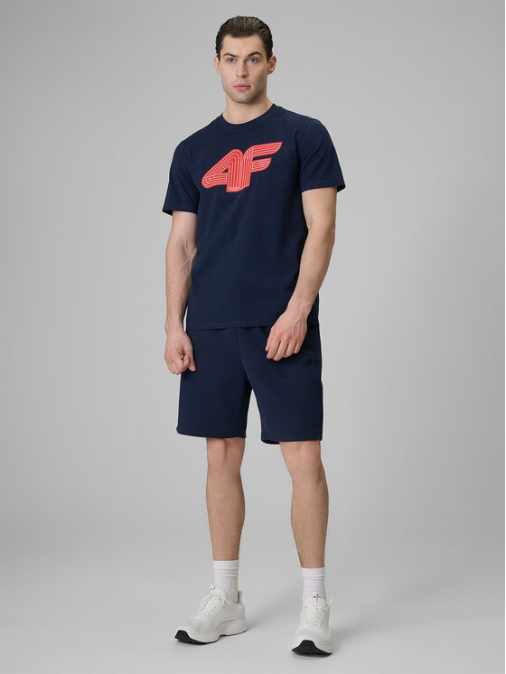 4F 4F T-Shirt COMMERCIAL 3 Granatowy Regular Fit