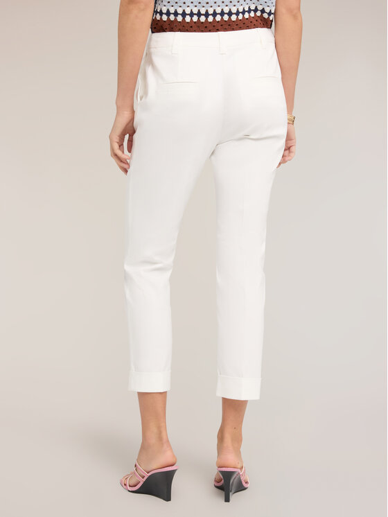 Motivi Motivi Spodnie materiałowe P085Q004532N011 Biały Slim Fit