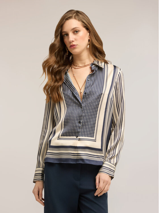 Motivi Motivi Camicia 5051Q000963N0R2 Blu Regular Fit