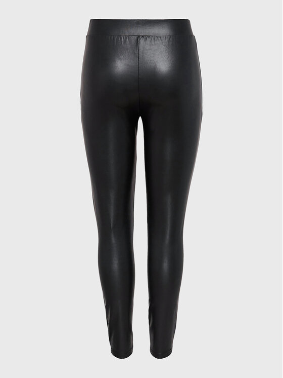 ONLY ONLY Legginsy Cool Coated 15187844 Czarny Extra Slim Fit