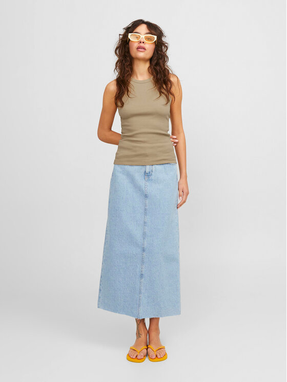 JJXX JJXX Top 12224661 Beżowy Rib Fit