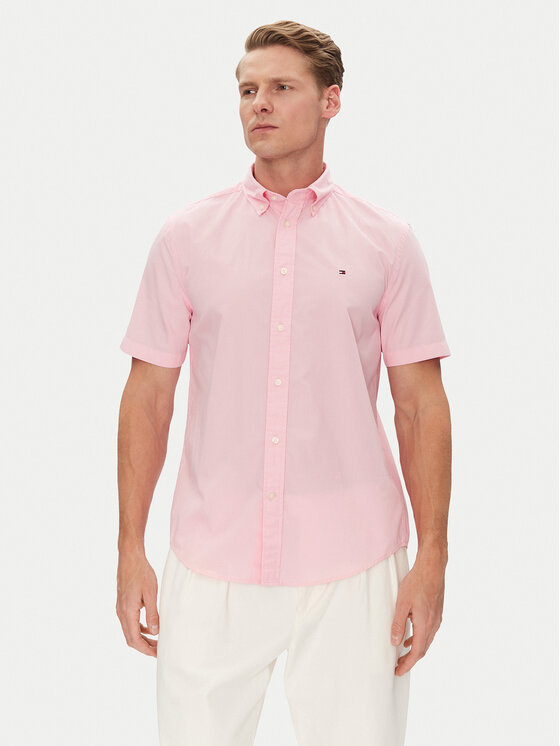 Tommy Hilfiger Tommy Hilfiger Košile MW0MW37584 Růžová Regular Fit