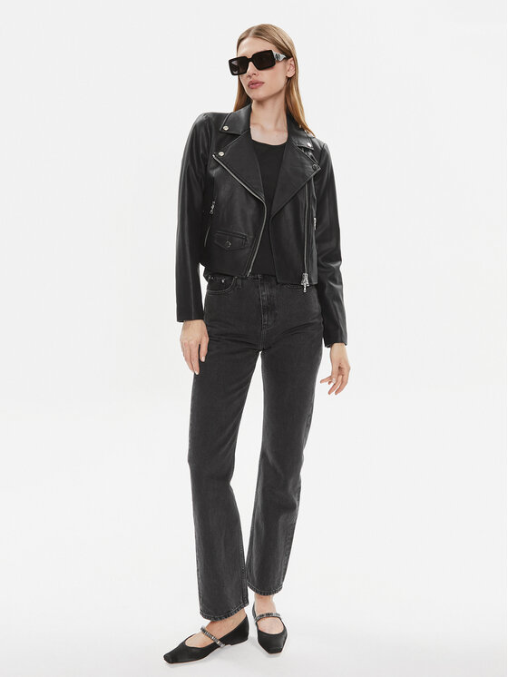 Marc Aurel Marc Aurel Bunda z imitace kůže 3810 2021 93263 Černá Slim Fit
